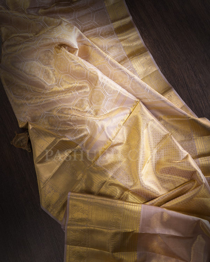 Grey Tissue Kanjivaram Silk Saree-SP331