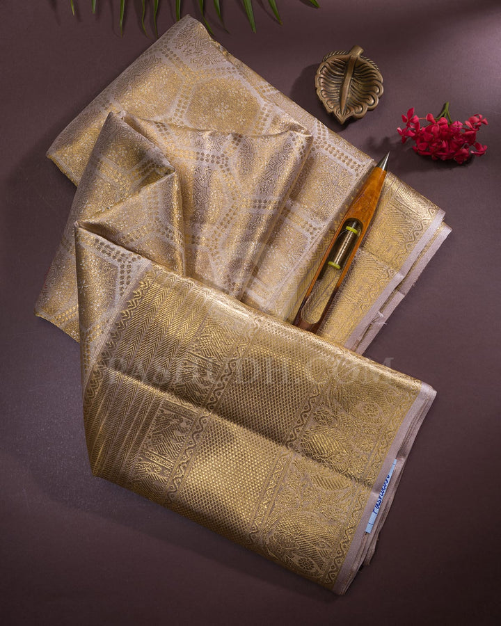 Grey Tissue Kanjivaram Silk Saree-SP331