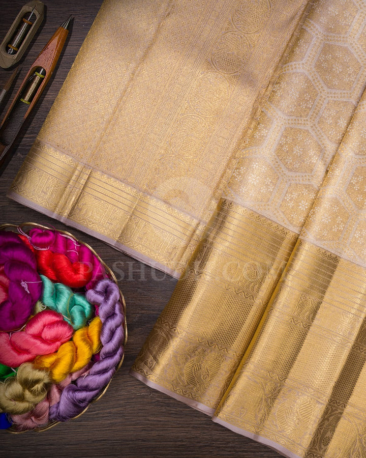 Grey Tissue Kanjivaram Silk Saree-SP331