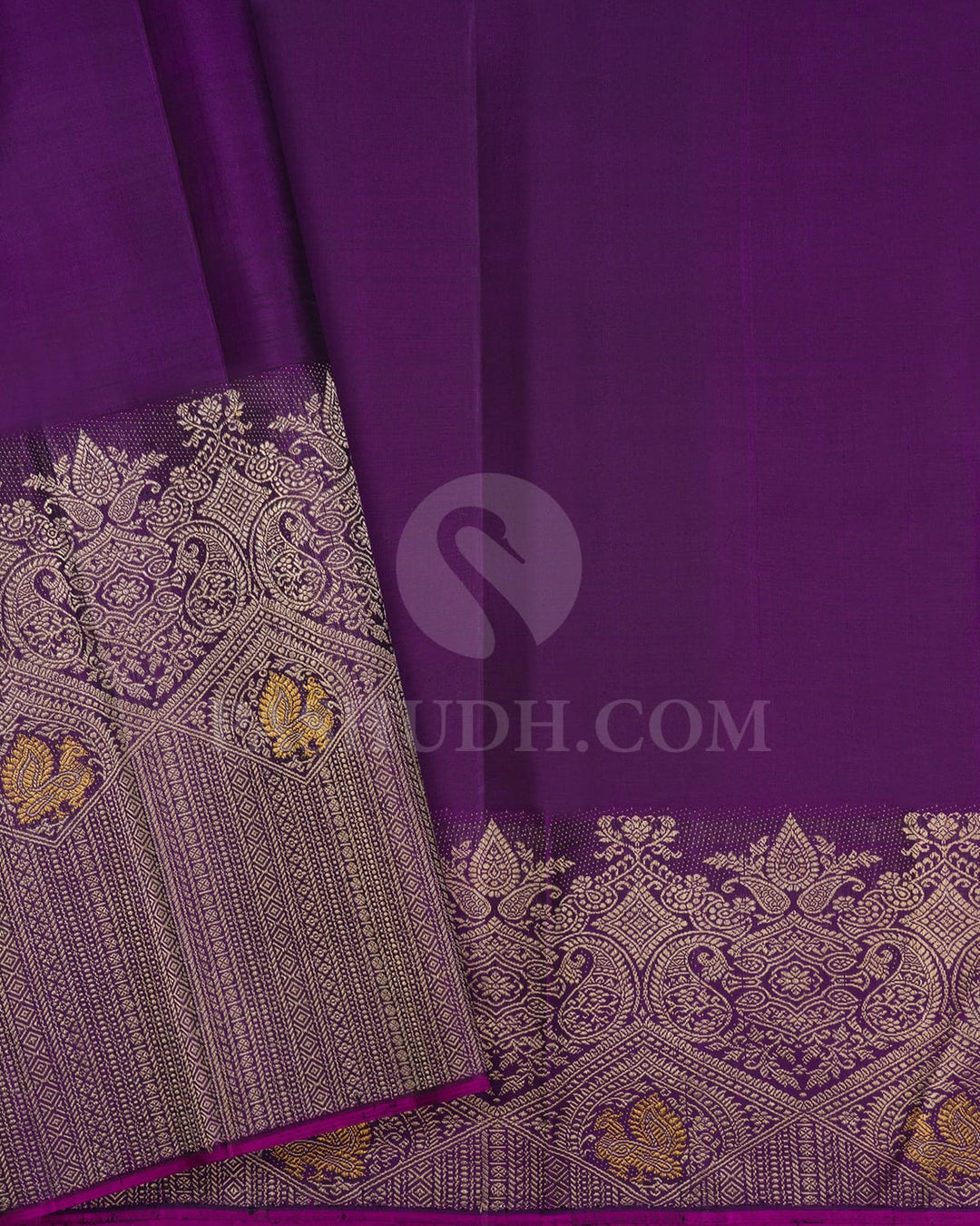 Lavender And Purple Tissue Kanjivaram Silk Saree-S1564(A)