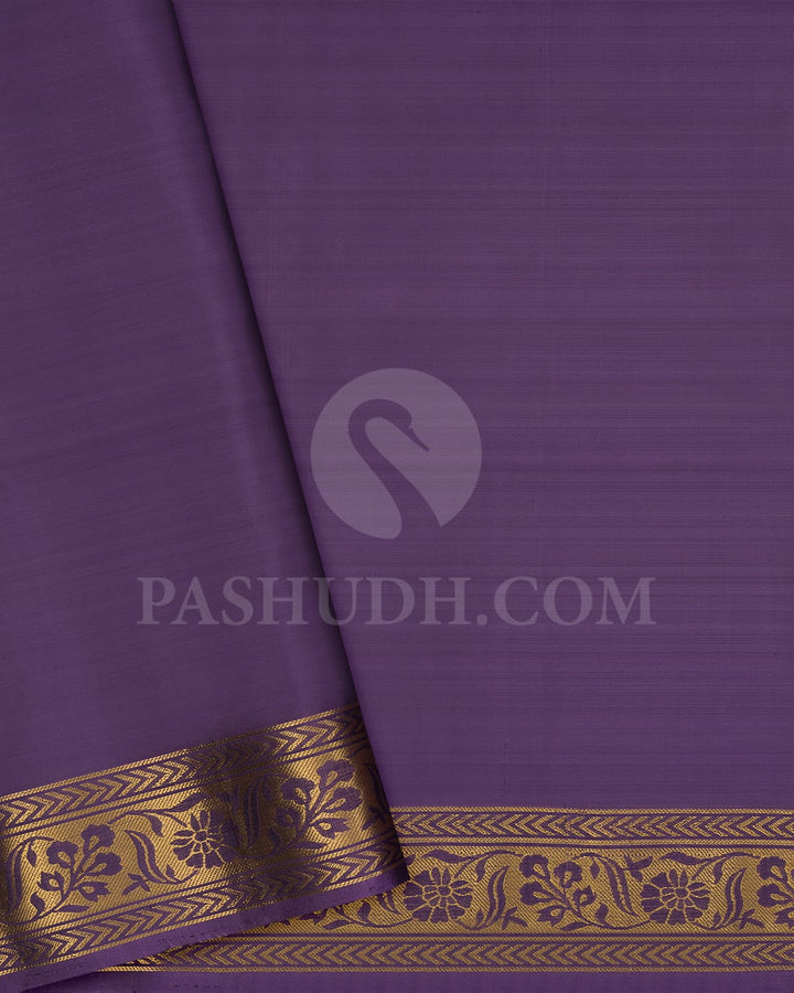 Deep Lavender And Heather Purple Soft Silk Saree-AC107