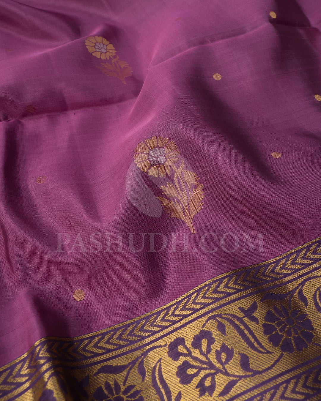 Deep Lavender And Heather Purple Soft Silk Saree-AC107