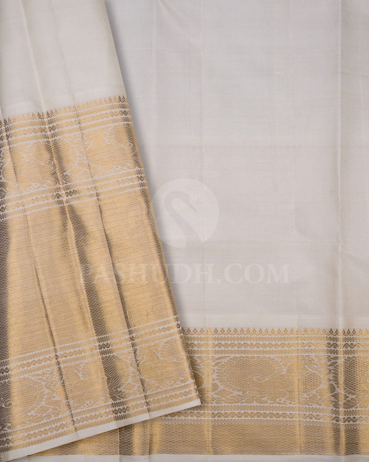 Red With Ivory Bridal Kanjivaram Silk Saree-SP345