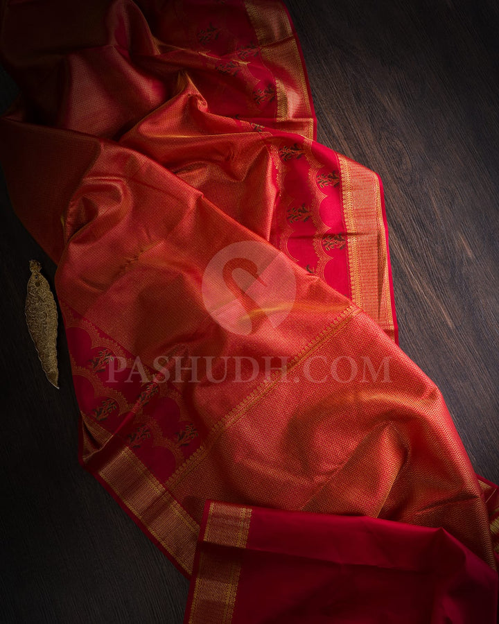 Red Kanjivaram Silk Saree-D647(B)