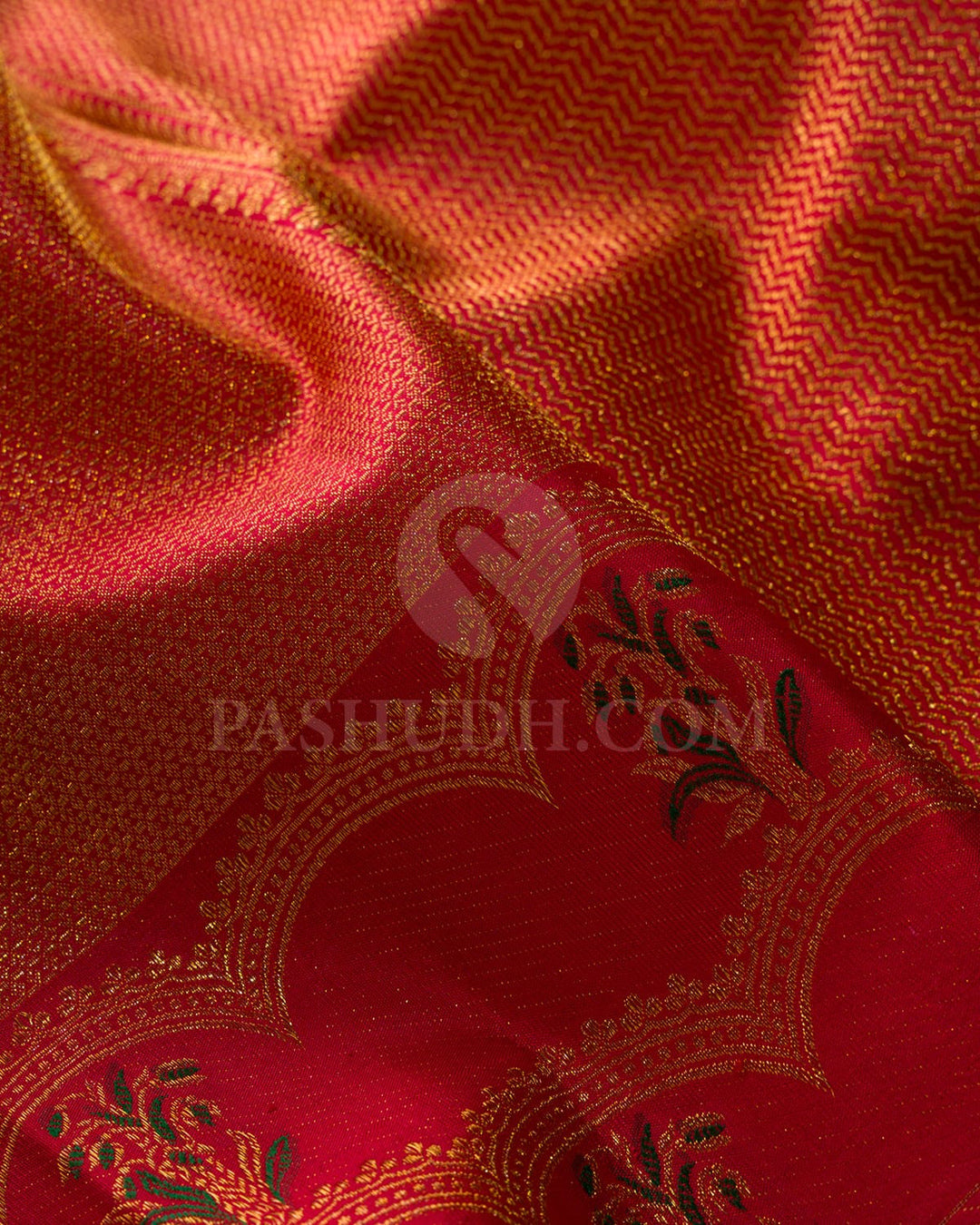 Red Kanjivaram Silk Saree-D647(B)