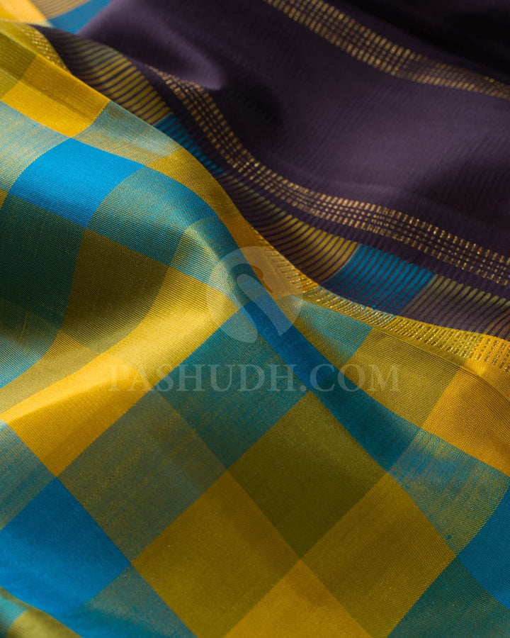 Multicolor Borderless Traditional Pure Zari Kanjivaram Silk Saree-SP338