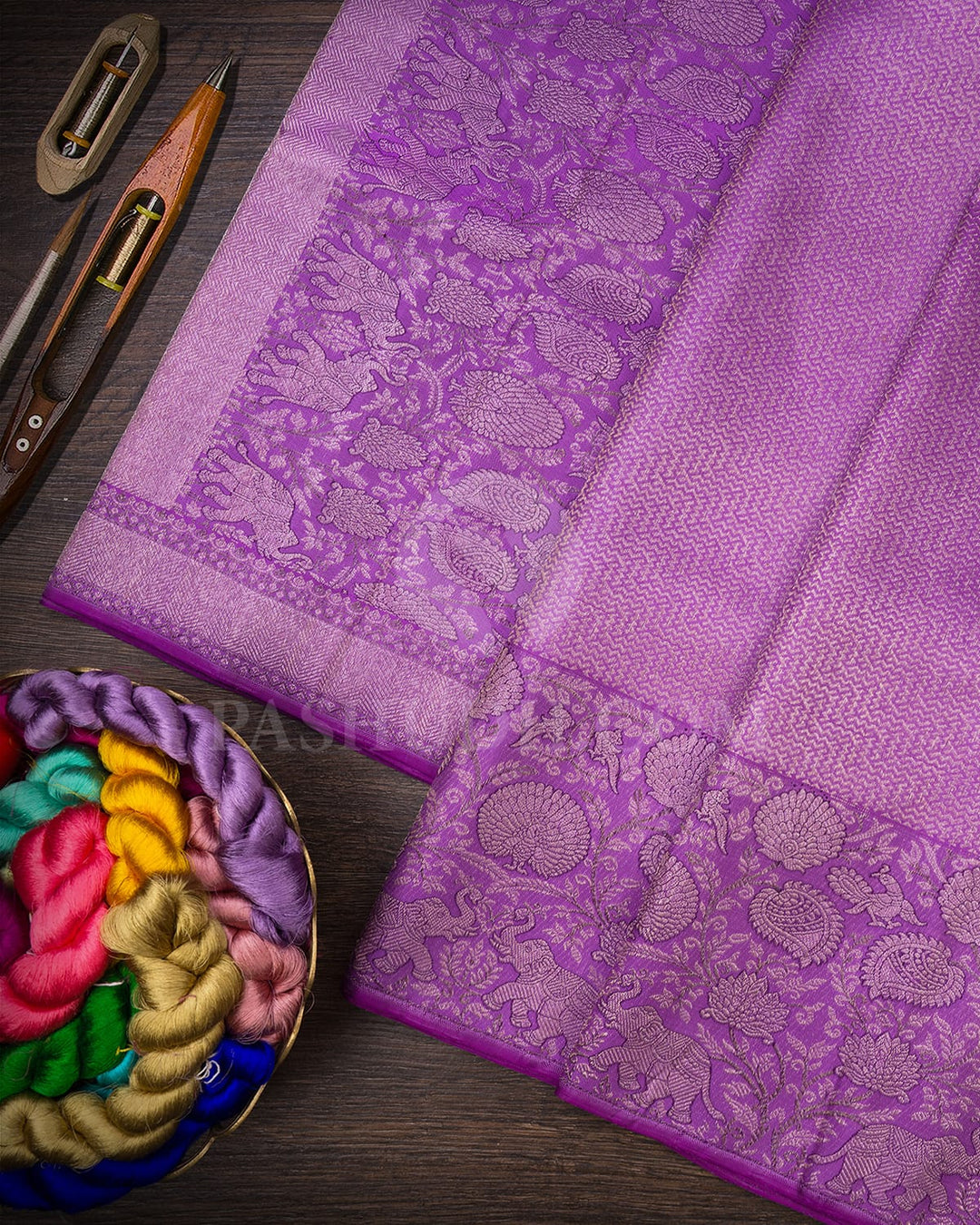 Lavender Kanjivaram Silk Saree-S1559(B)