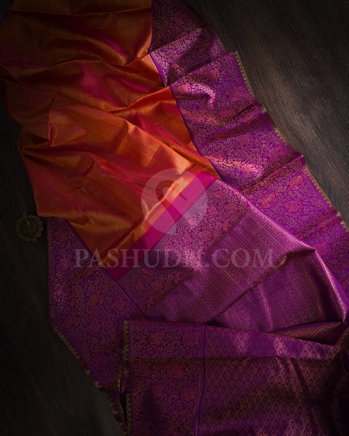 Orange Vairaoosi Bridal Kanjivaram Silk Saree-S1568(A)