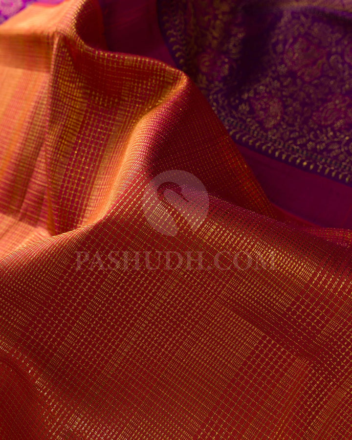 Orange Vairaoosi Bridal Kanjivaram Silk Saree-S1568(A)