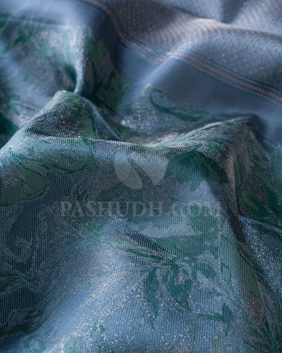 Powder Blue Kanjivaram Silk Saree-DJ355(K)