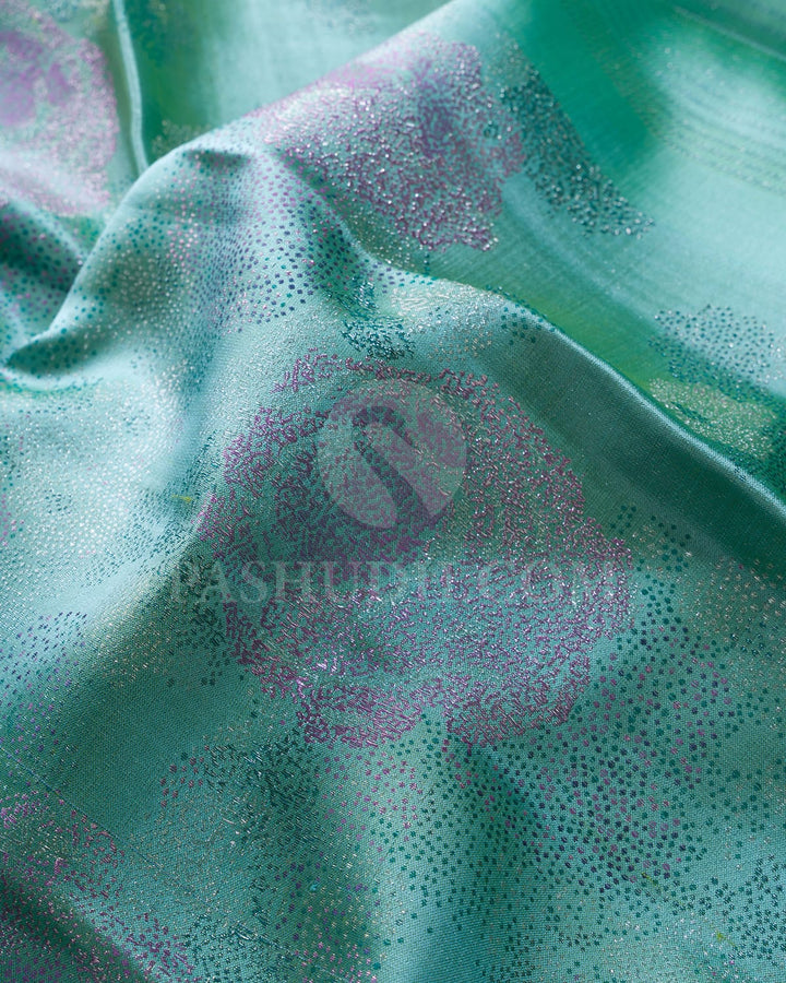 Sky Blue With Lavender Kanjivaram Silk Saree-DJ367(D)