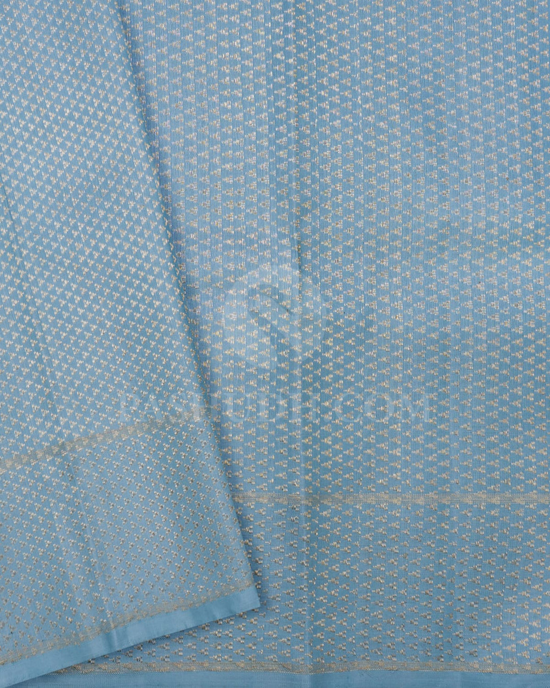 Royal Blue And Powder Blue Kanjivaram Silk Saree-S1569(A)