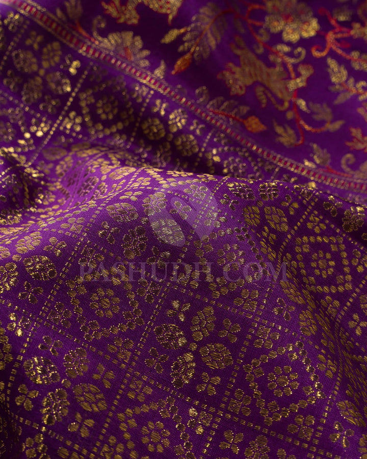 Violet Vanasingaram Bridal Kanjivaram Silk Saree-S1503(F)