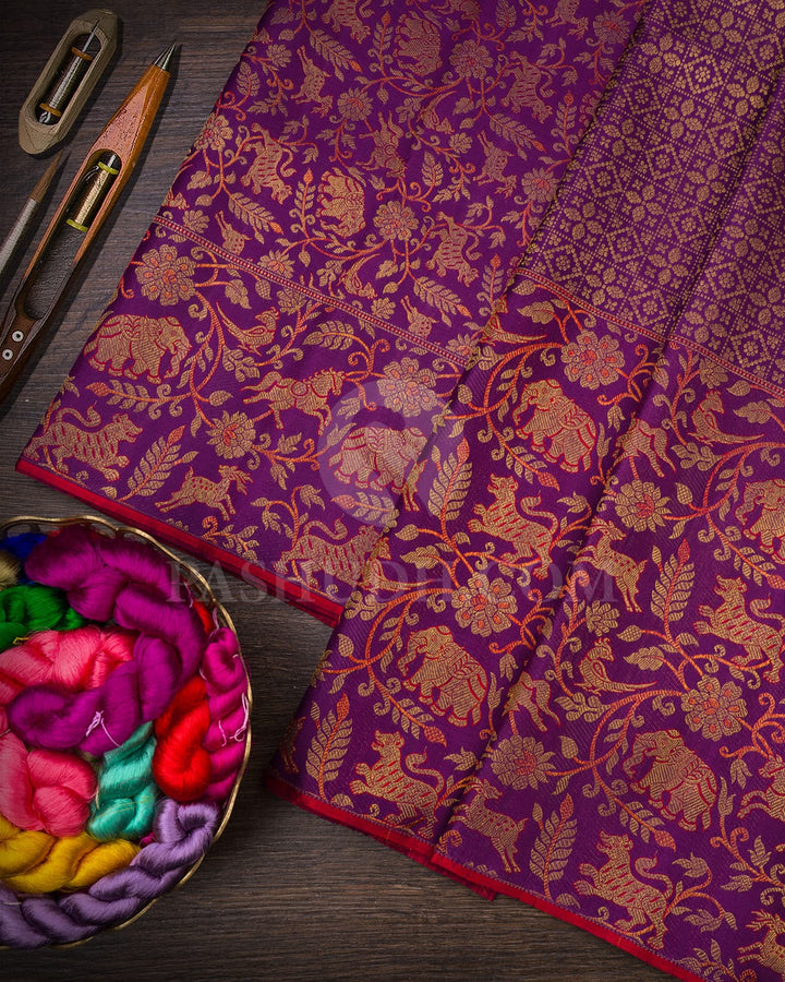 Violet Vanasingaram Bridal Kanjivaram Silk Saree-S1503(F)