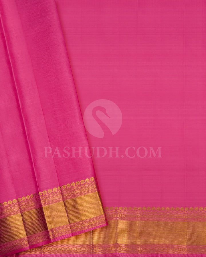Rose Pink Vanasingaram Kanjivaram Silk Saree-S1571(A)