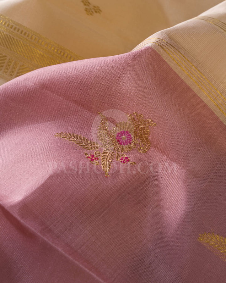 Mauve Pink Kanjivaram Silk Saree-S1481(B)