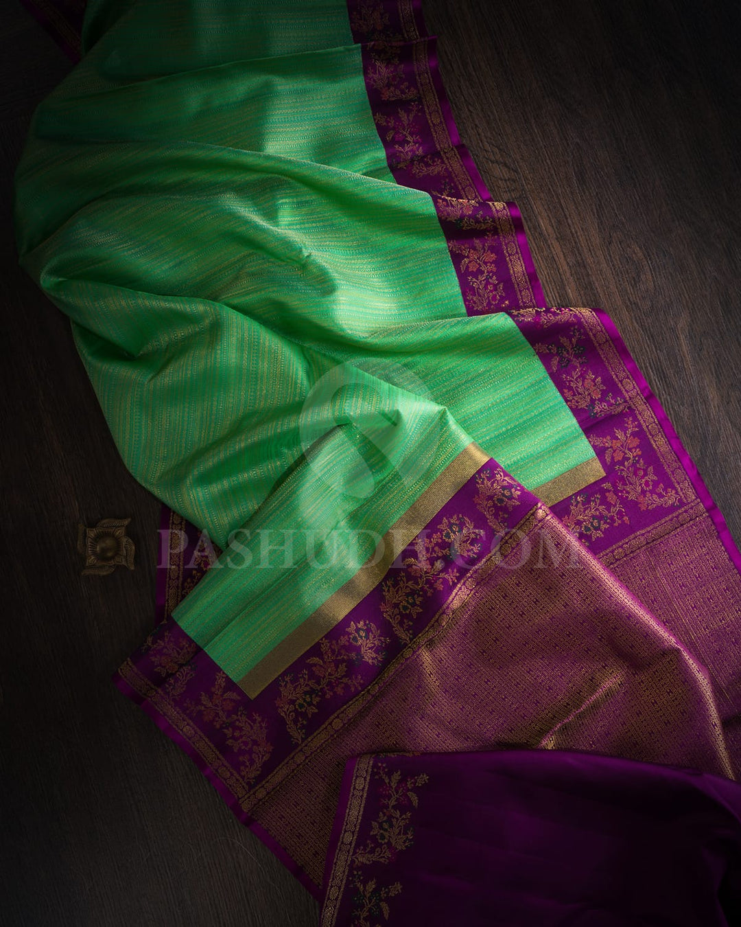 Rexona Green Pure Zari Kanjivaram Silk Saree-P205(A)
