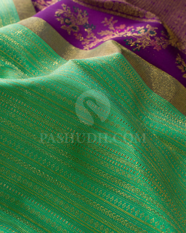 Rexona Green Pure Zari Kanjivaram Silk Saree-P205(A)