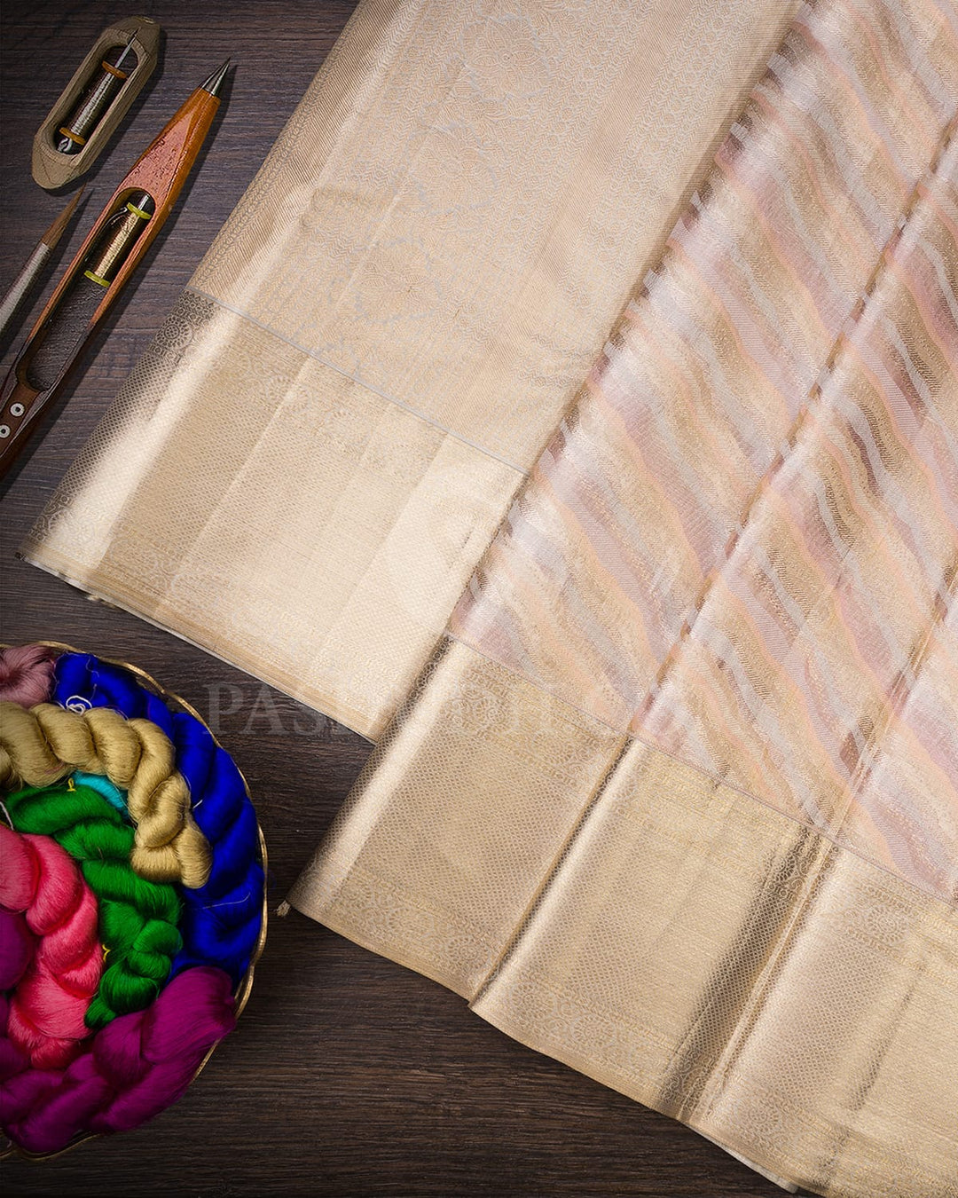 Grey Tissue Kanjivaram Silk Saree-SP339