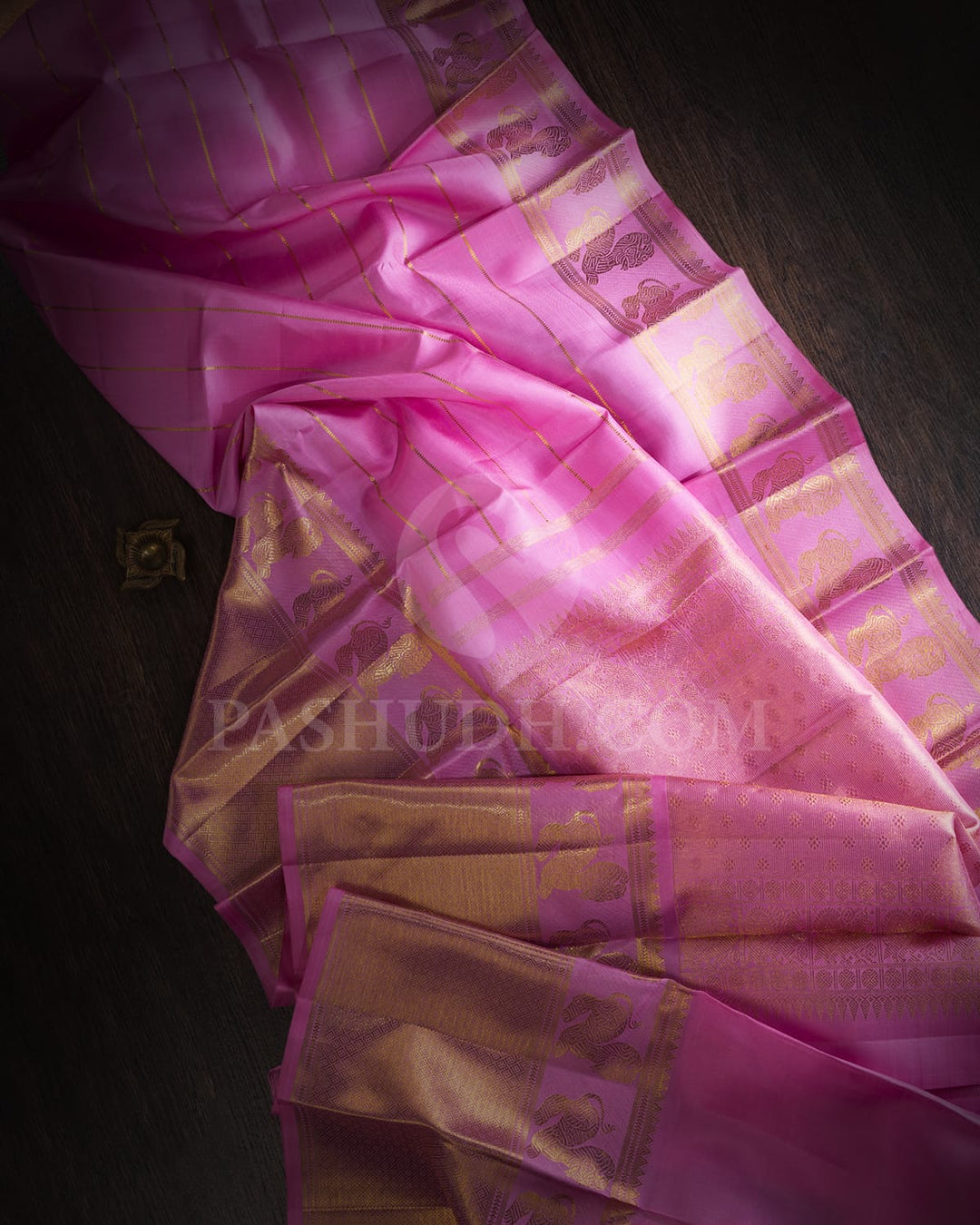 Rose Pink Kanjivaram Silk Saree-SP334