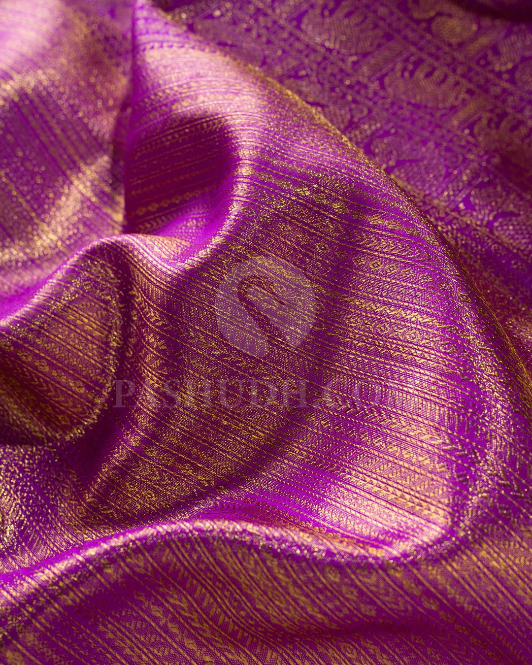 Violet Shimmer Kanjivaram Silk Saree-S1485(B)