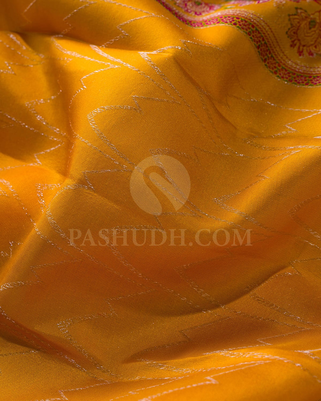 Mango Yellow And Mustard Kanjivaram Silk Saree-DJ393(B)