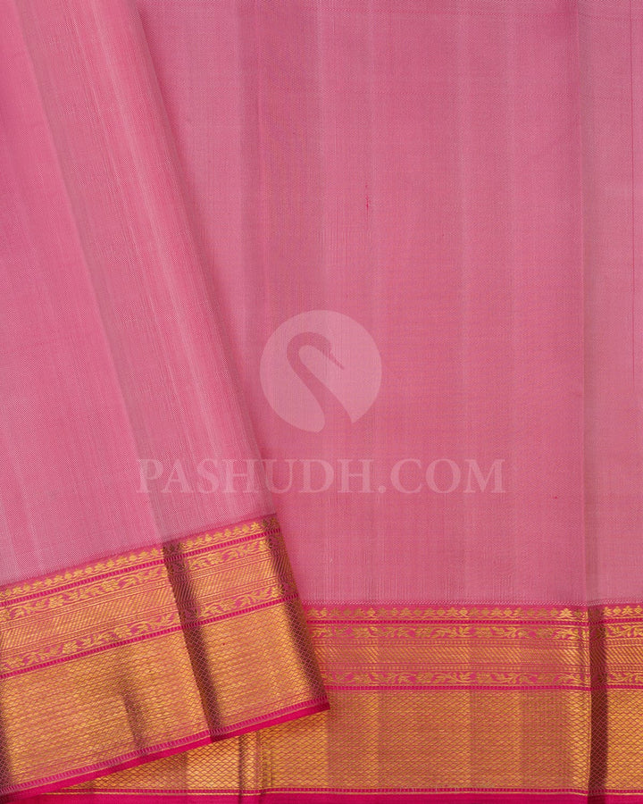 Baby Pink Kanjivaram Silk Saree-D655(A)