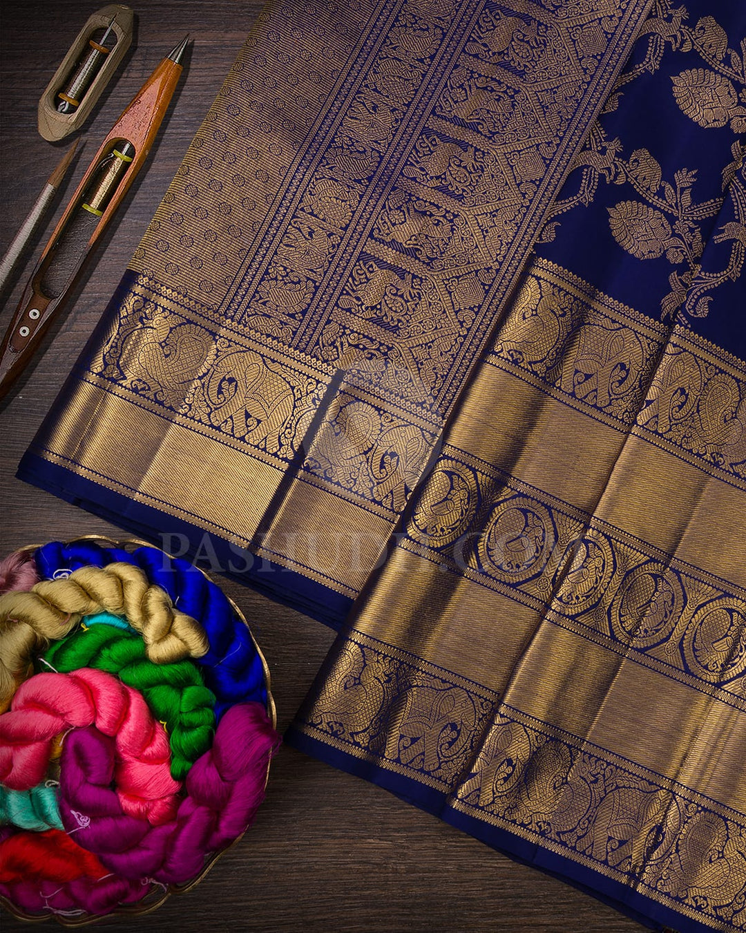 Royal Blue Kanjivaram Silk Saree-SP343