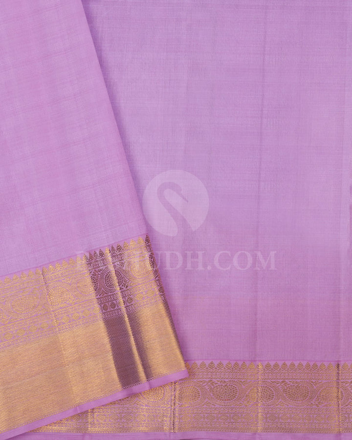 Royal Blue With Lilac Kora Organza Kanjivaram Silk Saree-S1520(C)