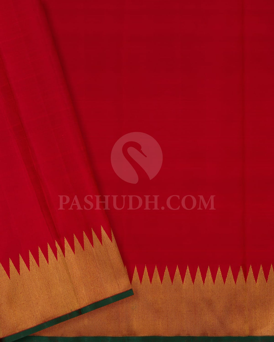 Red Pure Zari Kanjivaram Silk Saree-P204(A)