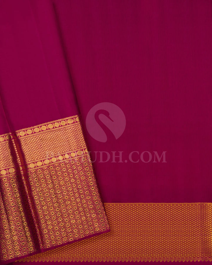 Crimson Pink Two Toned Kanjivaram Silk Saree-D653(A)