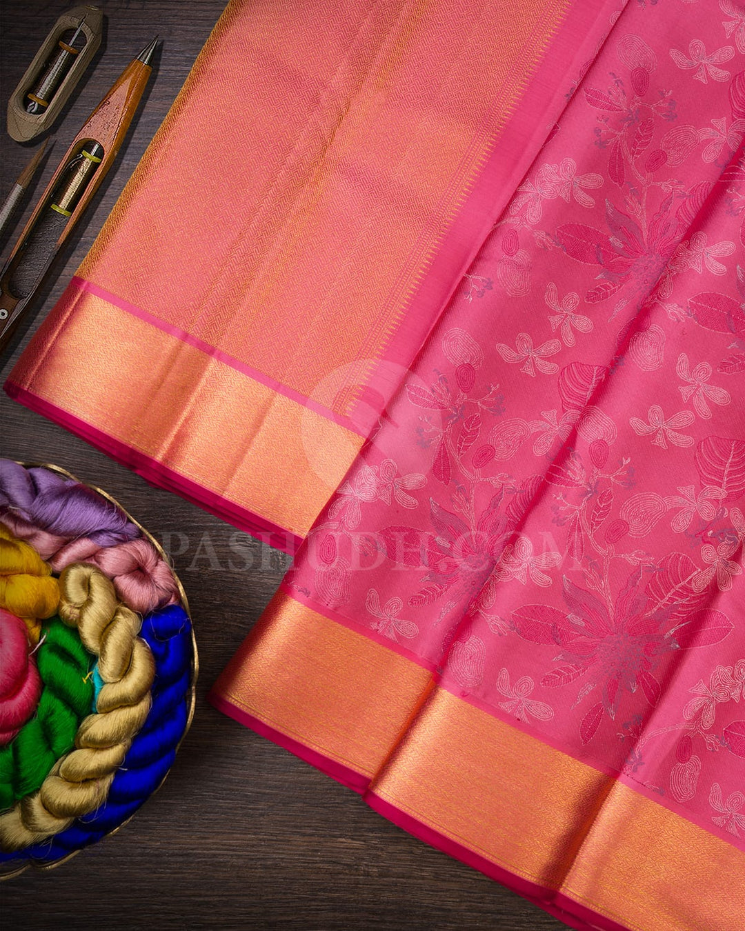 Hot Pink Kanjivaram Silk Saree-DJ379(D)