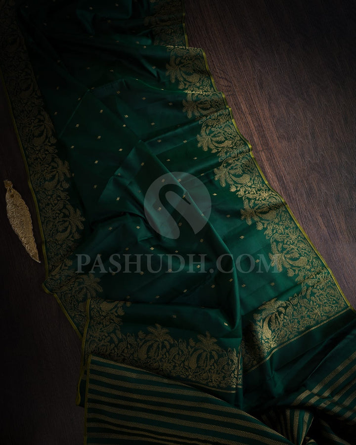 Bottle Green Kanjivaram Silk Saree-DJ404(A)