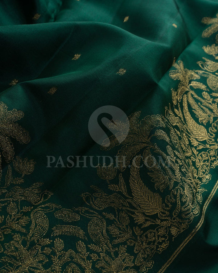 Bottle Green Kanjivaram Silk Saree-DJ404(A)