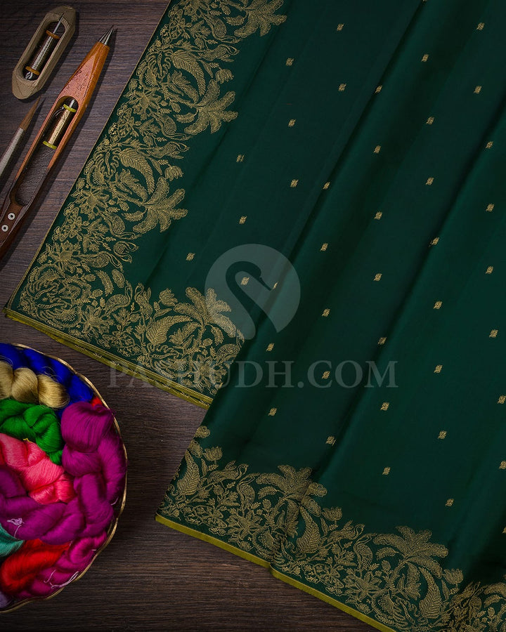 Bottle Green Kanjivaram Silk Saree-DJ404(A)