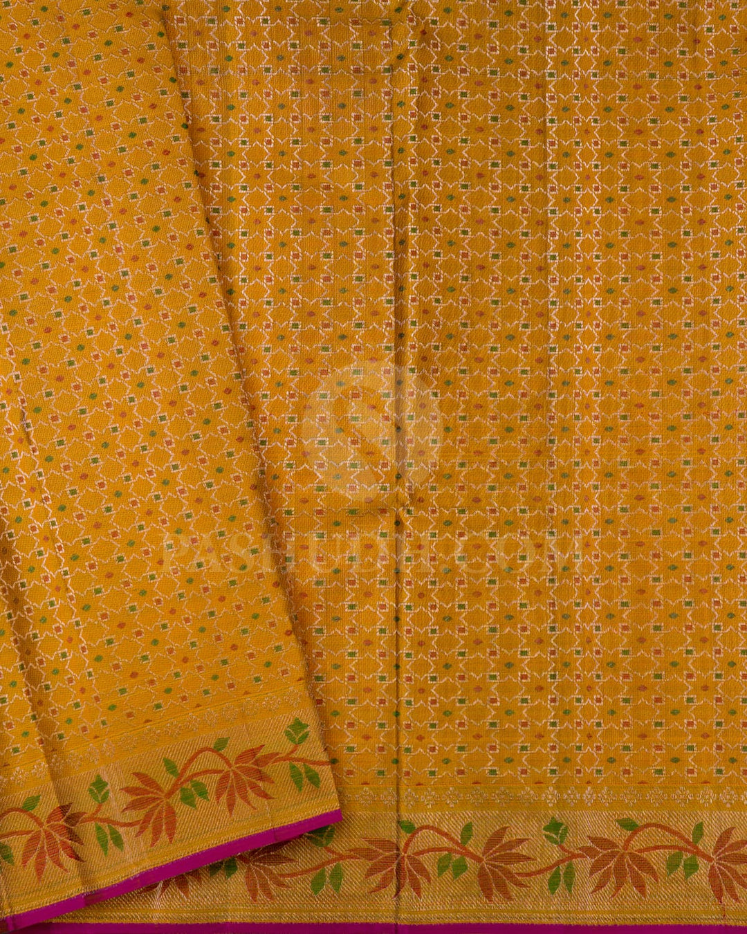 Mustard Kanjivaram Silk Saree-DJ401(A)