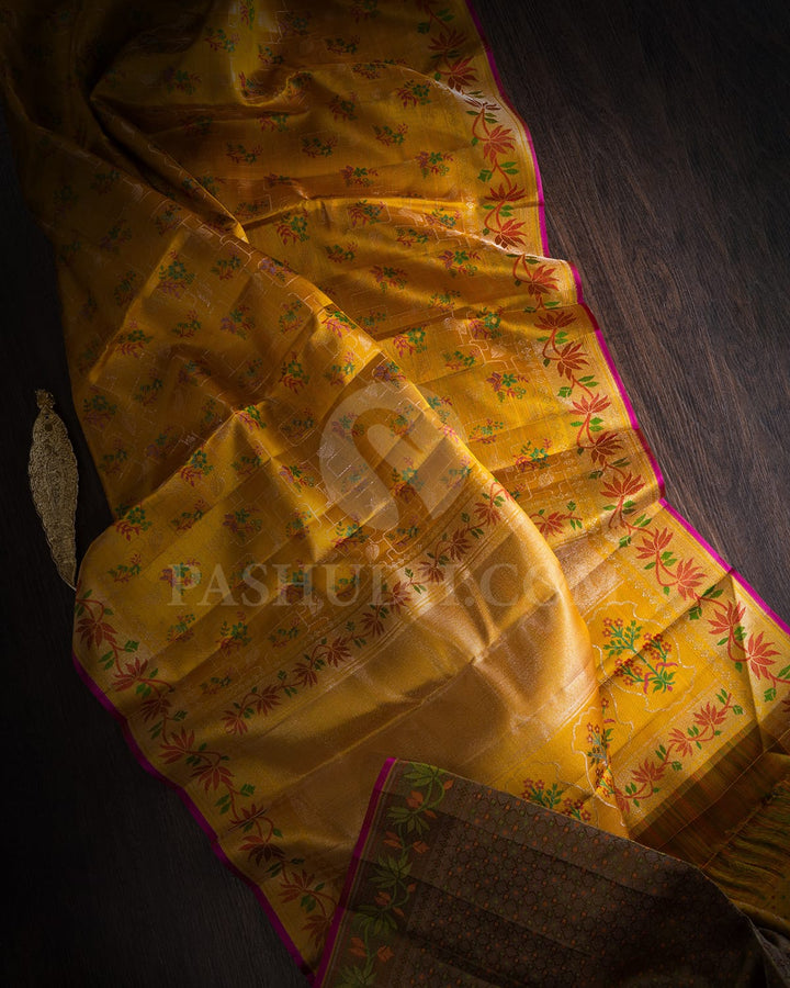 Mustard Kanjivaram Silk Saree-DJ401(A)