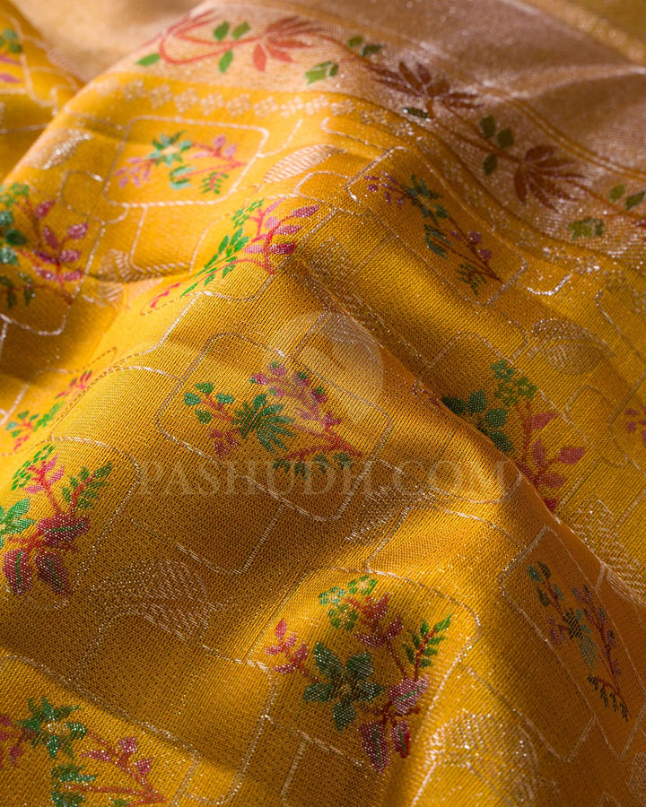 Mustard Kanjivaram Silk Saree-DJ401(A)