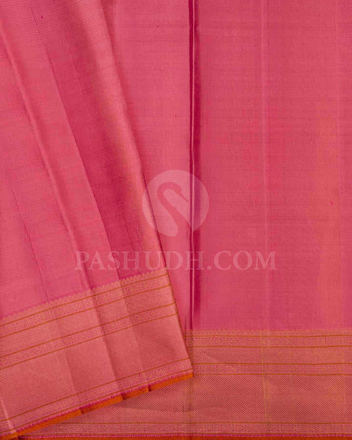 Plum Purple With Subtle Pink Kanjivaram Silk Saree-DJ388(B)