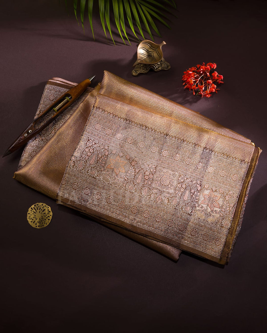 Gold Tissue Kanjivaram Silk Saree-SP340
