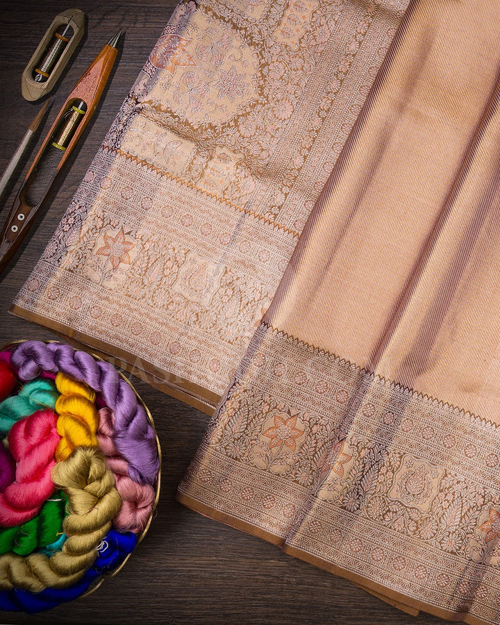 Gold Tissue Kanjivaram Silk Saree-SP340