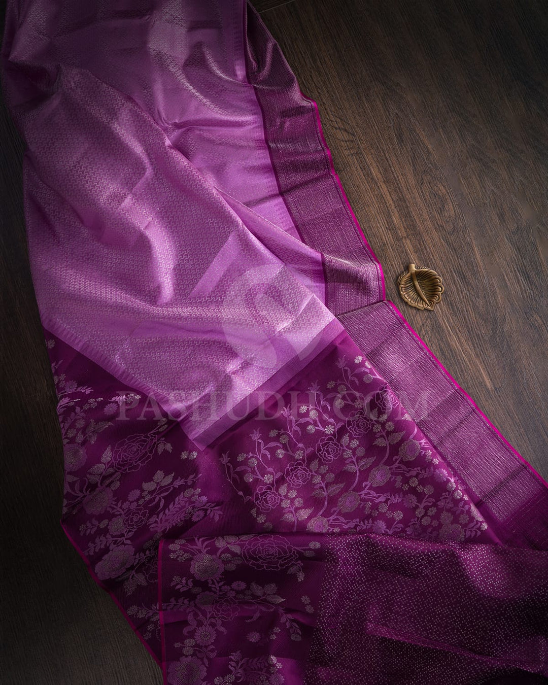 Lilac And Purple Kanjivaram Silk Saree-DJ344(K)