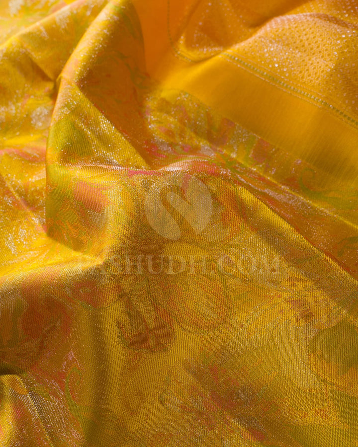 Tuscany Yellow Kanjivaram Silk Saree-DJ355(M)