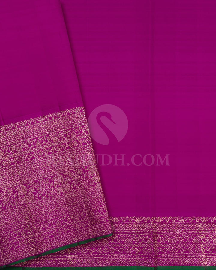 Sky Blue And Magenta Kanjivaram Silk Saree-S1435(C)