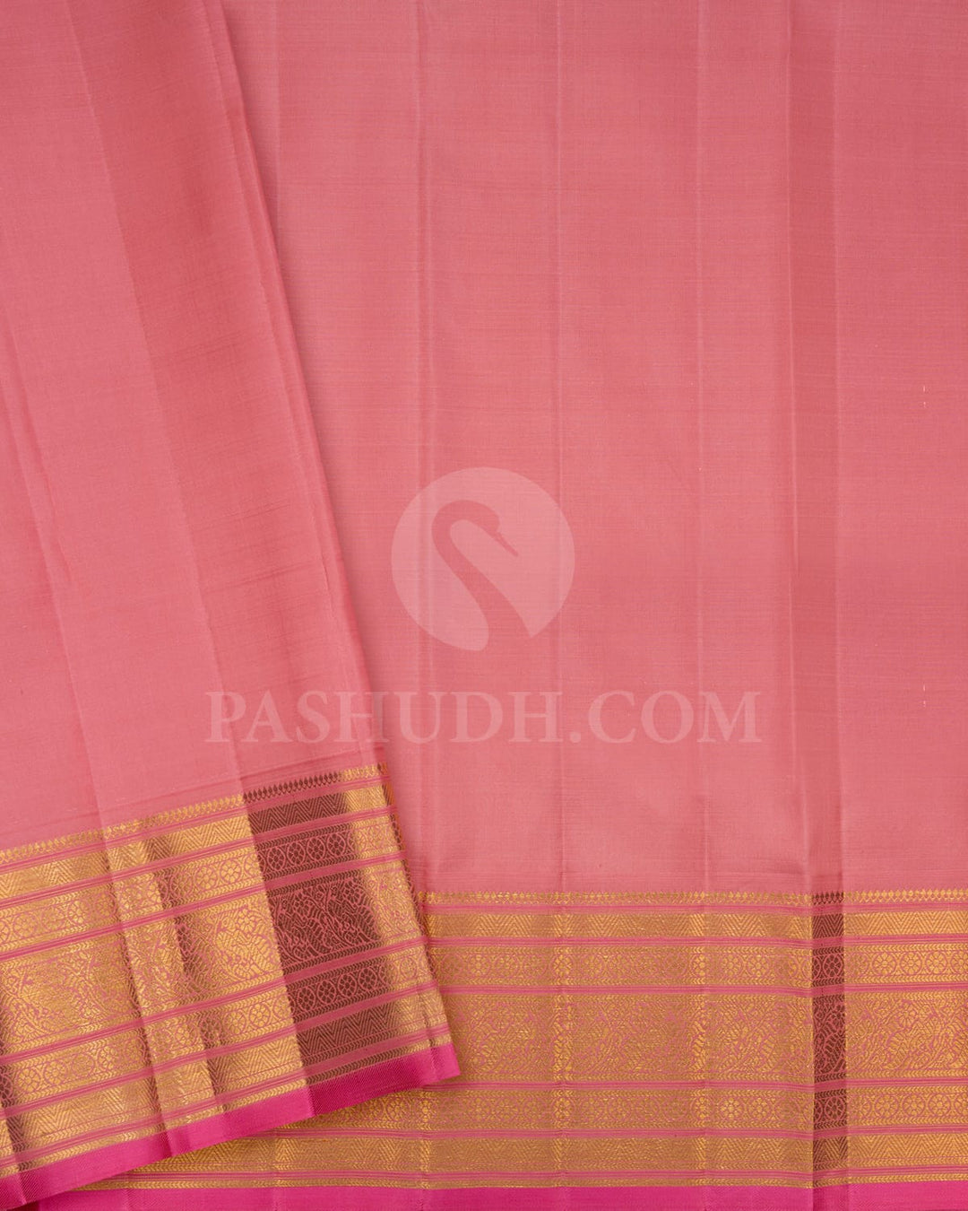 Deep Emerald Green With Baby Pink Vairaoosi Kanjivaram Silk Saree-S1583(A)