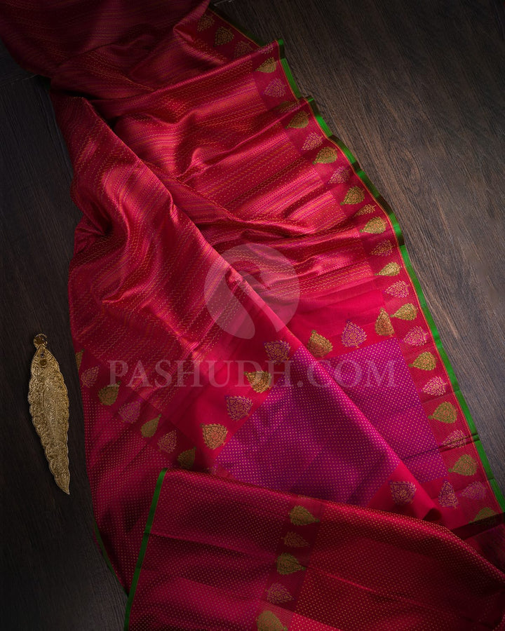 Rani Pink Kanjivaram Silk Saree-DJ408(A)