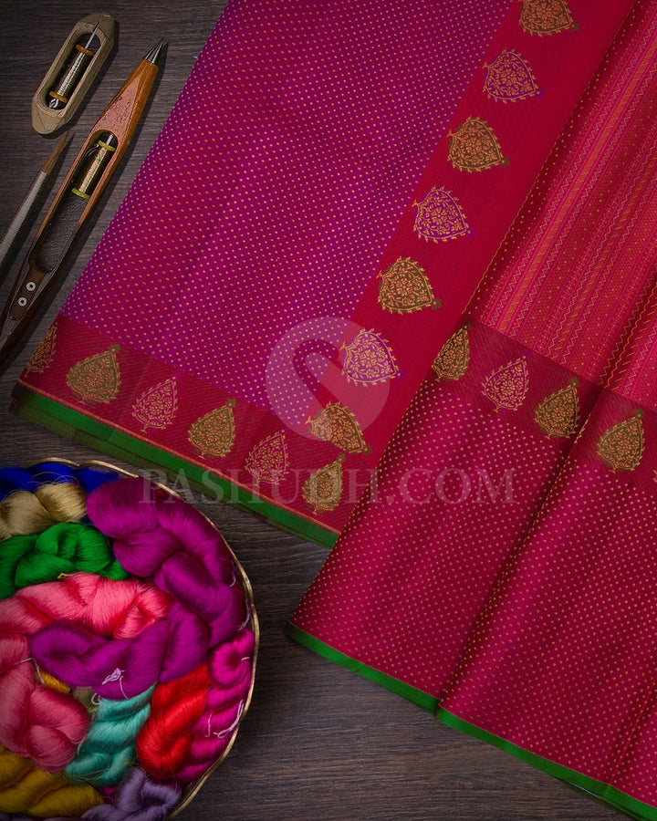 Rani Pink Kanjivaram Silk Saree-DJ408(A)