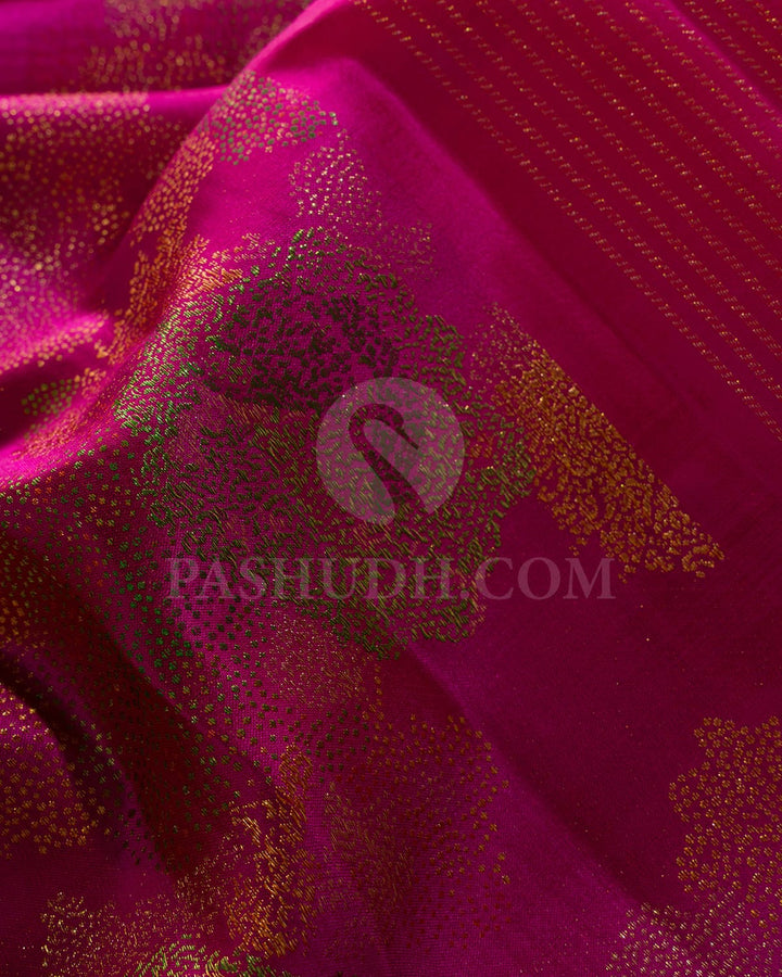 Rani Pink Traditional Borderless Kanjivaram Silk Saree-DJ367(E)