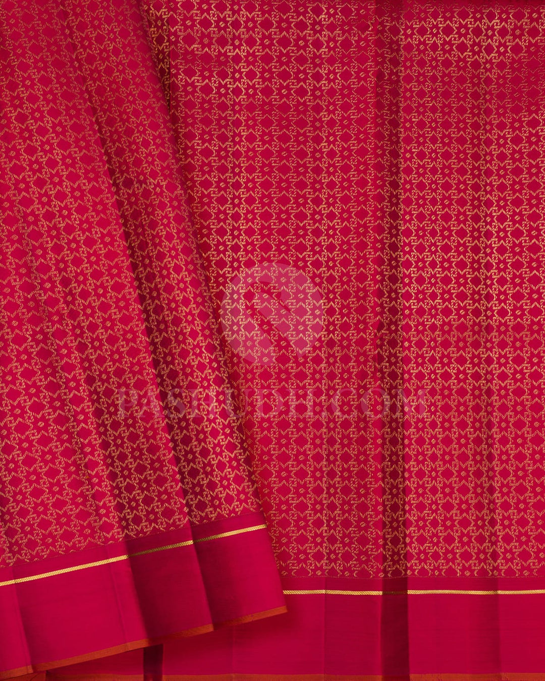 Rani Pink And Red Kanjivaram Silk Saree-DJ396(B)