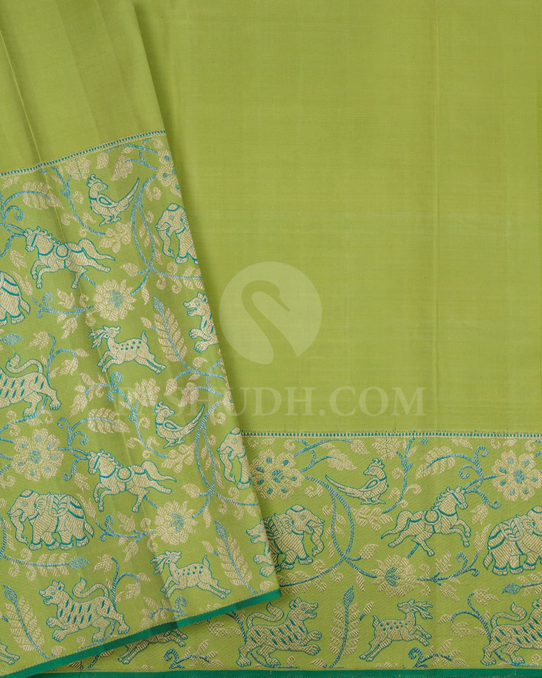Parrot Green Kanjivaram Silk Saree-S1503(G)